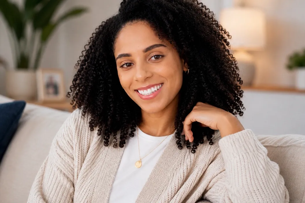 Patient smiling after cosmetic dental bonding